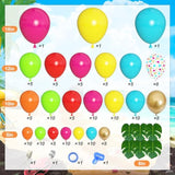 168-Piece Tropical Balloon Arch Kit Luau Flamingo Beach Party Decorations