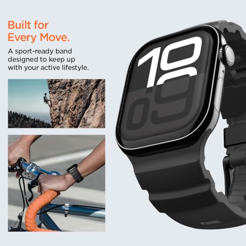 Spigen for  Watch Band, Compatible with Ultra 3/2/1 49mm, Series 11/10 46mm, 9/8/7 45mm, SE3/SE2/SE/6/5/4 44mm, 3/2/1 42mm WBS2 Durable Silicone