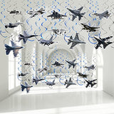 Airplane Hanging Swirl Decorations: 26-Piece Aircraft Party Decor