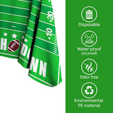 Football Theme Party Disposable Tablecloth Plastic Touchdown Table Cover For Birthday Party Football Tailgate Decoration 1 Pack 54 X 108Inch