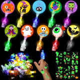 40-Pack Halloween Party Favors with LED Finger Lights and Tattoos