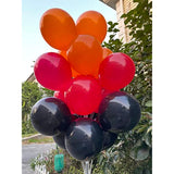 60pcs 12in Black Orange Red Latex Balloons for Graduation Halloween & Party