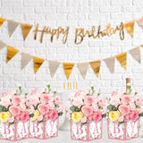 6 Pack 7X7X7 Inches Pink Floral Baby Shower Centerpiece Boxes With 'Baby' Letters, Perfect For Girl Baby Shower, Gender Reveal Party Favors, Flower Arrangements, And Table Decorations