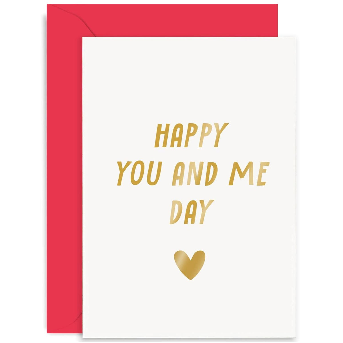 Old English Co. Special Wedding Anniversary Card For Husband Or Wife - 'Happy You And Me Day' Heartfelt Romantic Card For Girlfriend Or Boyfriend - Valentine'S Day Card | Blank Inside With Envelope