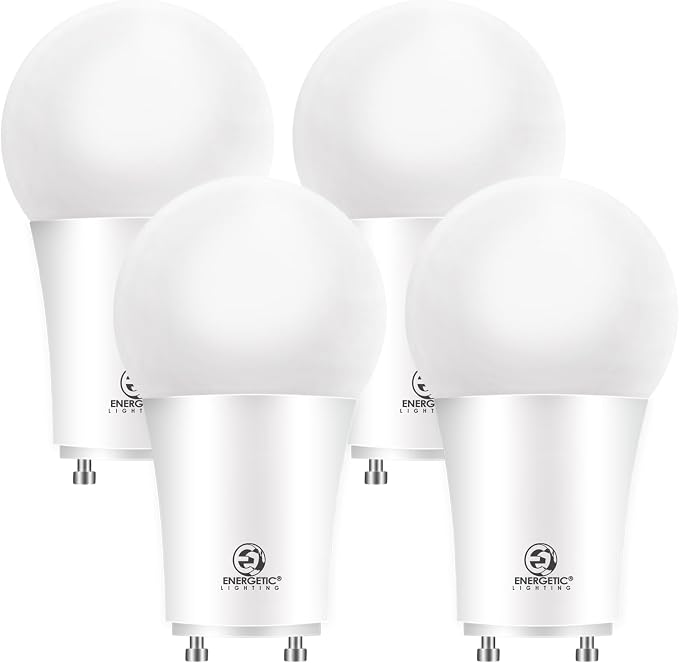 GU24 LED Light Bulbs 4 Pack A19 100W Equivalent 5000K Daylight 1400 Lumens High Output ETL Listed