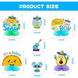 12Pcs Taco Bout A Boy Gender Reveal Honeycomb Centerpiece, It'S A Boy