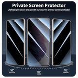 Privacy Screen Protector For Samsung Galaxy S21+/S21 Plus, Double Shatterproof Anti-Spy Tempered Glass Film, [Impact- Private Protection][Anti-Scratch][9H Hardness]- 3 Pack