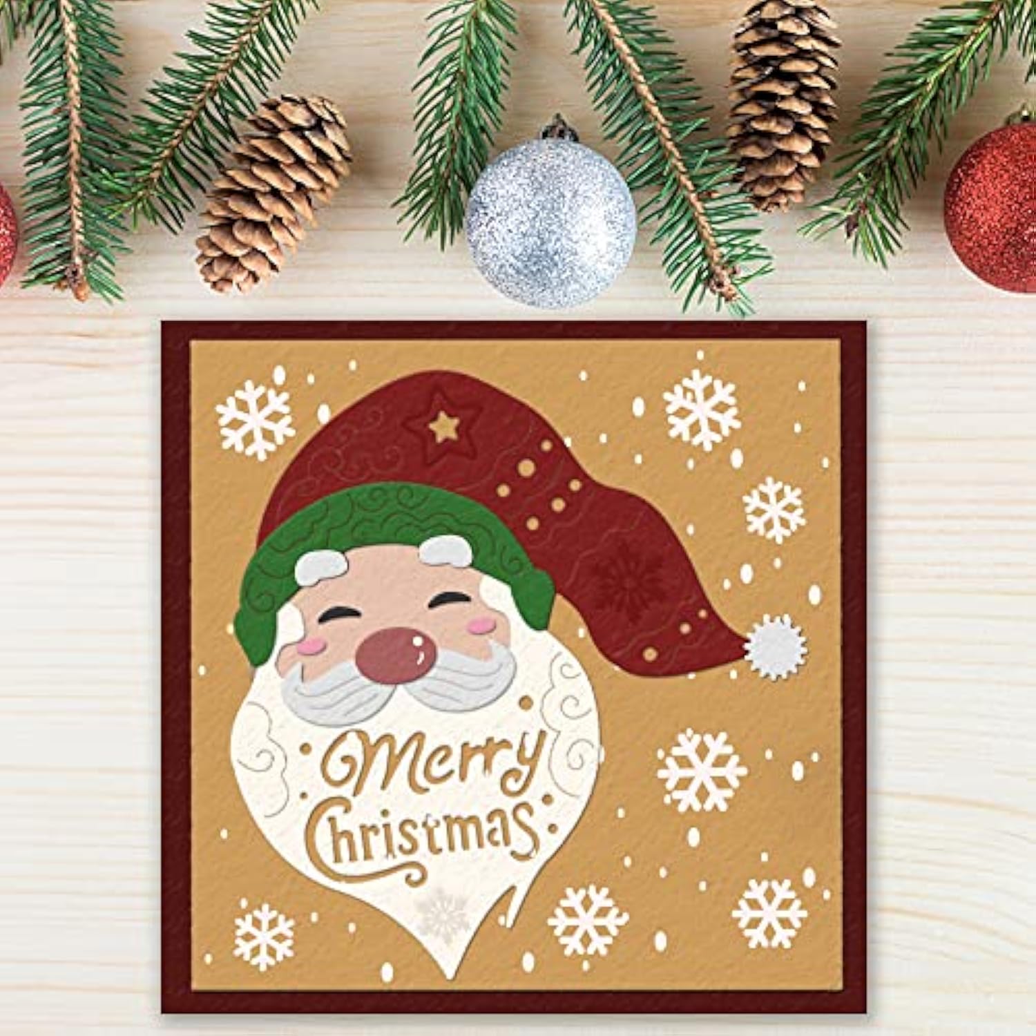 Christmas Santa Claus Metal Cutting Dies For Card Making Supplies, Christmas Santa Claus Die Cuts Embossing Stencil Template Tool For Diy Scrapbooking Paper Card Photo Album Craft Decoration