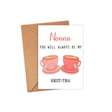 Nonna You Will Always Be My Best-Tea - Funny Pun Card - Best Tea Card - Mother'S Day Card - Nonna Bestie Card - Tea Loving Nonna Card - Gift For Her - Nonna Card - Birthday Card Funny