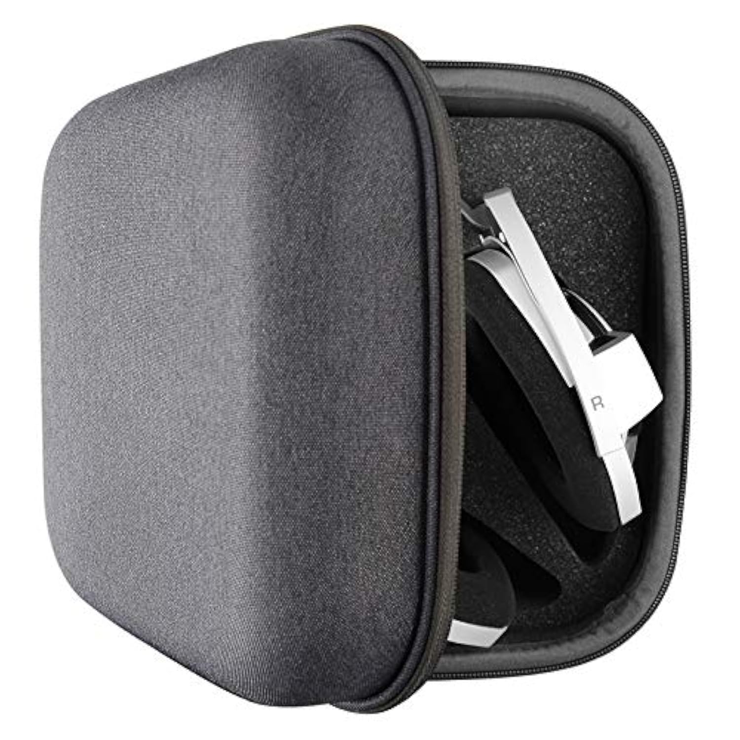 Geekria Shield Headphones Case Compatible with Sennheiser HD800S, HD800, HD820, HD700, HD660s2, HD650, PXC550 II, Replacement Hard Shell Travel Carrying Bag with Cable Storage (Dark Grey)