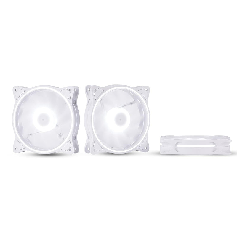 120Mm Computer Pc Cooling Fan White Led Game Case Cooler Fan Quiet 12V Compute