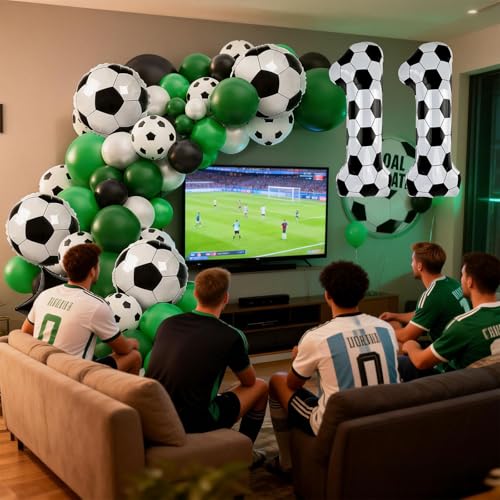 40 Inch Soccer Number 11 Foil Balloon, Soccer Birthday Party Decorations