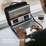 tomtoc Slim Hard Case for 13-inch MacBook Air M3 2024 M2/A2681 M1/A2337, MacBook Pro 2022-2016 M2/A2686 M1/A2338, Organized Protective Shoulder Bag with Tablet Pocket for Up to 11 iPad Air/Pro