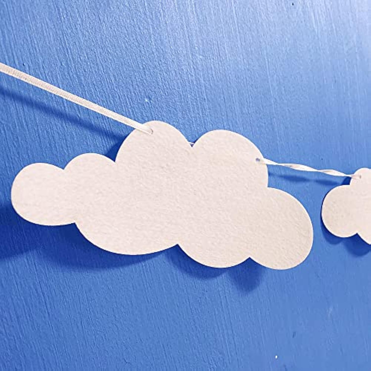 2Pack White Cloud Felt Garland Sky Theme Baby Shower Decorations