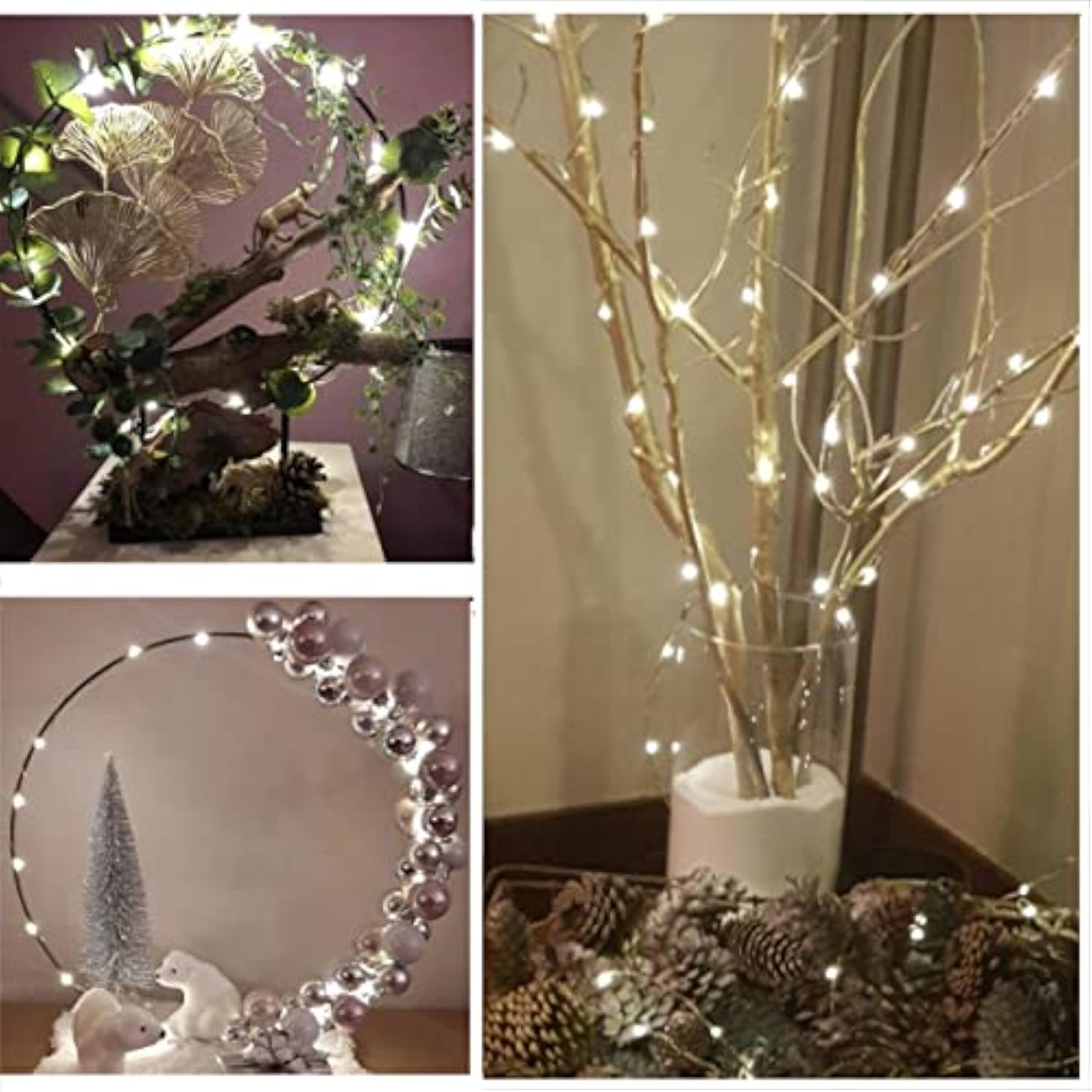 16 Pack Led Fairy Lights Battery Operated - 10Ft 30Led Copper Wire Mason Jar String Lights, Ip65 Waterproof, Bendable Fo