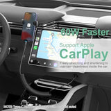 2Pack Carplay Usb-C To Lightning Iphone Usb Coiled Charger Cable For Car,4Ft Apple Short Charging Cord Sync Data Retractable Charger Connector For Iphone14/13/12/11 Se/Xr/Ipad[Mfi Certified]-Black