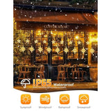 126 Led Star Icicle Lights,7.8Ft Connectable Window Curtain Lights Plug In,8 Lighting Modes Timer Bethlehem Star Christm