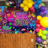 Back to 90s Party Banner Hip Hop Graffiti Backdrop 72.8×43.3 Inch