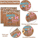 96Pcs Boots Or Bows Gender Reveal Decorations Boy Or Girl Paper Plates Napkins Blue Or Pink Tableware Dinnerware Set Disposable Party Supplies For Baby Shower Gender Reveal Party Favors Serves 24