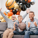 Basketball Balloon Arch Garland Kit, 103Pcs Basketball Party Balloons Orange Black Balloon Garland for Boys Girls Birthday Sports Party Volleyball Baby Shower Graduation