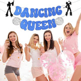 Glitter Dancing Queen Party Decor Disco Ball Banner for Mamma Mia/Bachelorette