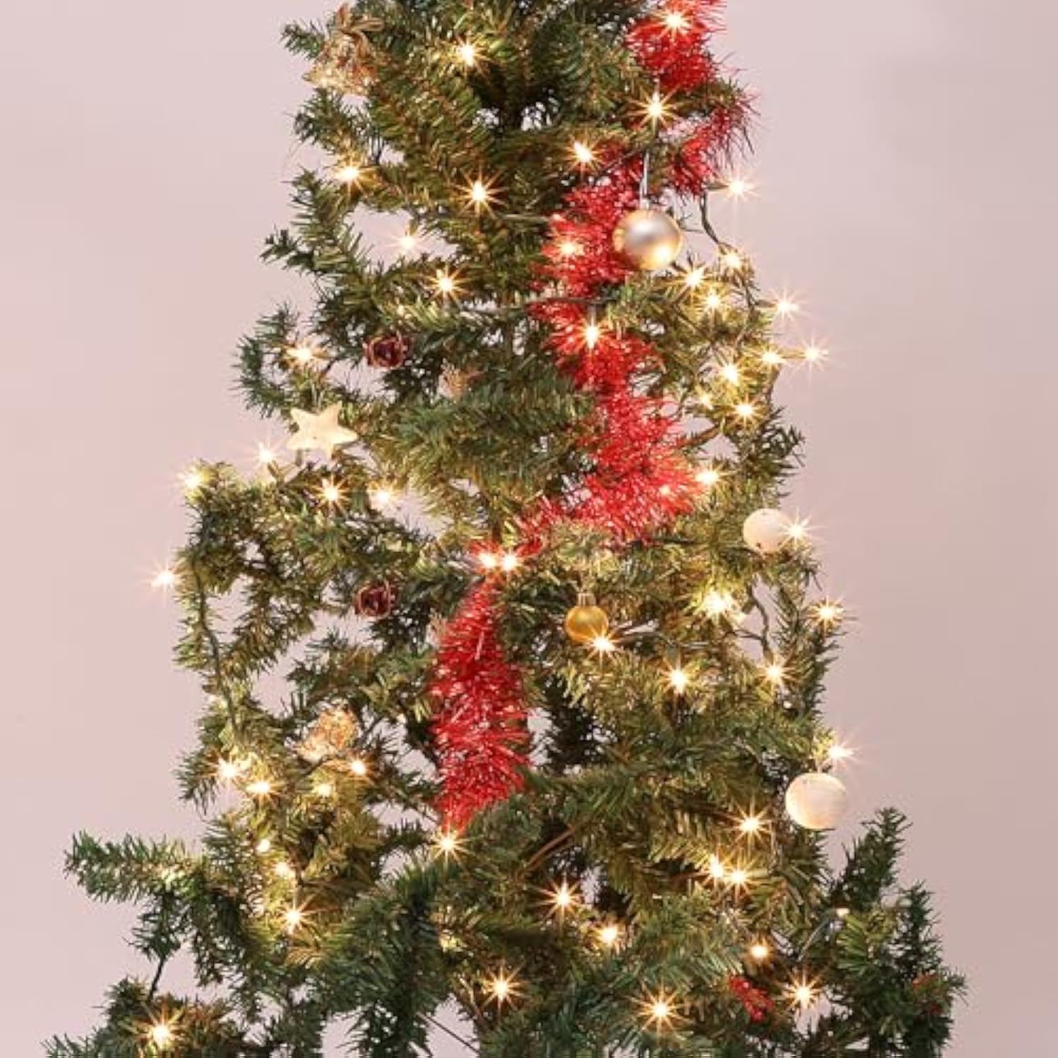 21Ft White Christmas String Lights Indoor?Warm White 100 Count String Lights Plug In, Mini Xmas Lights Outdoor Clear Whi