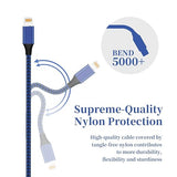6 Pack Apple MFi Certified Lightning Charging Cables 3FT 6FT 10FT Nylon Braided Fast Charger for iPhone iPad