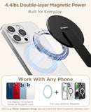 Magnetic Phone Stand Grip for Magsafe, Utral-Thin Snap-on Kickstand with Strong Magnetic Holder, 140° Adjustable for Hands-Free Travel, Work,
