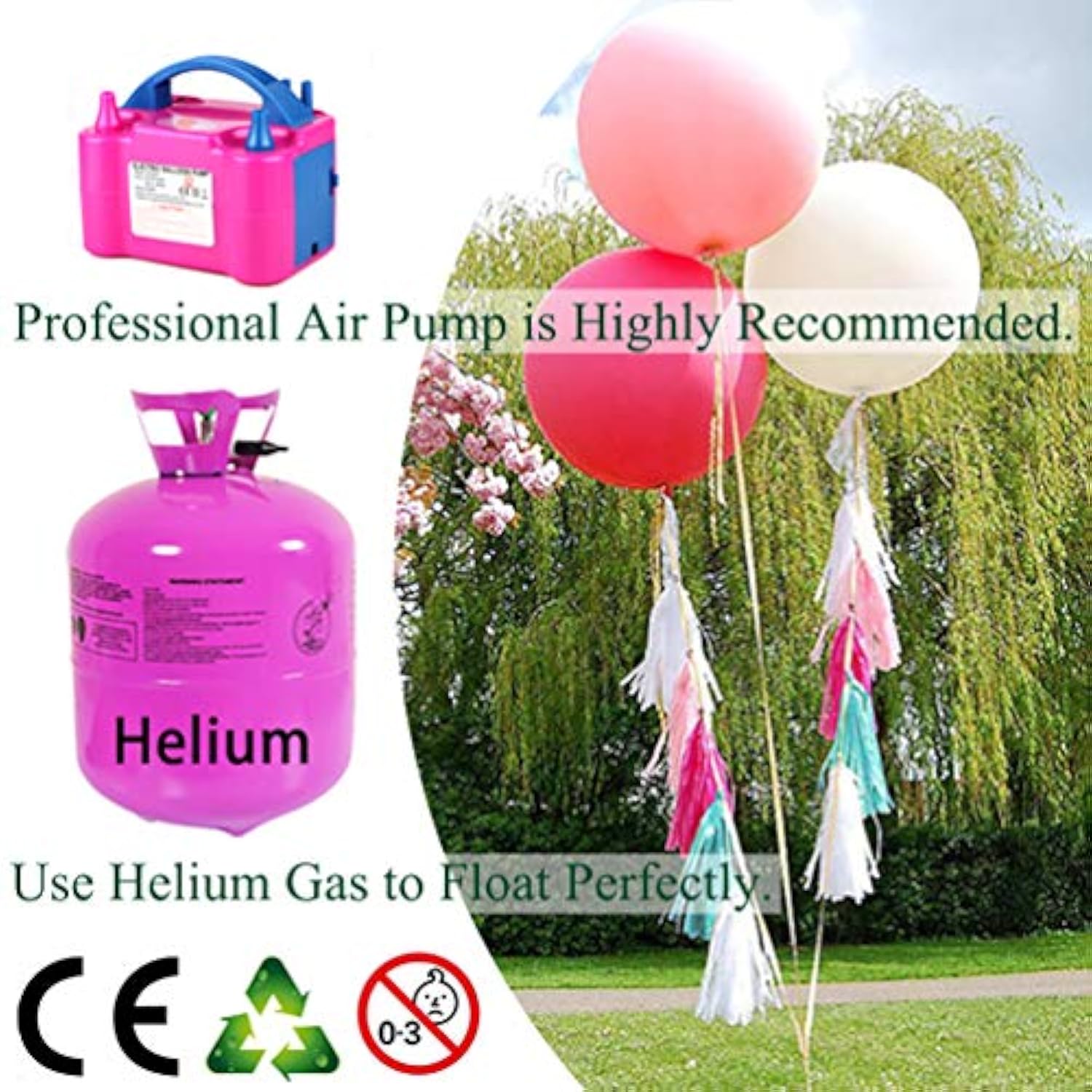 24 Inch Latex Round Balloons 5 Pack Light Pink Thick Big Balloons For Photo Shoot Wedding Baby Shower Birthday Party Decorations By