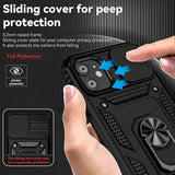 Military Grade iPhone 11 Case with Screen Protector and Camera Cover, 16ft Drop Tested, Magnetic Kickstand Protective Case for iPhone 11 6.1 inch, Black
