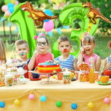 Dinosaur Number 3 Ballloon, 40 Inch Green Number 3 Balloon, Mini Dino Foil Balloons Baby Dinosaur Balloons For Kid Dino Theme Jungle 3Rd Birthday Baby Shower Party Decorations