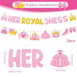 Princess Birthday Party Decorations - 3Rd Birthday Gilter Banner Decoration For Girls Her Royal Threeness Birthday Three Years Old Decor Princess Themed 3 Years Old Birthday Party Supplies