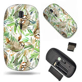 Unique Pattern Optical Mice Mobile Wireless Mouse 2.4G Portable For Notebook, Pc, Laptop, Computer - Watercolor Tropical Pattern With Sloth And Tree