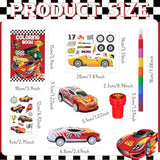 72 Pcs Race Car Coloring Book Bulk,Checkered Flags Racing Party Favors Goodie Bags Fillers, Let'S Go Racing Birthday Party Supplies Classroom Reward Prizes Pinata Gift For Race Fans