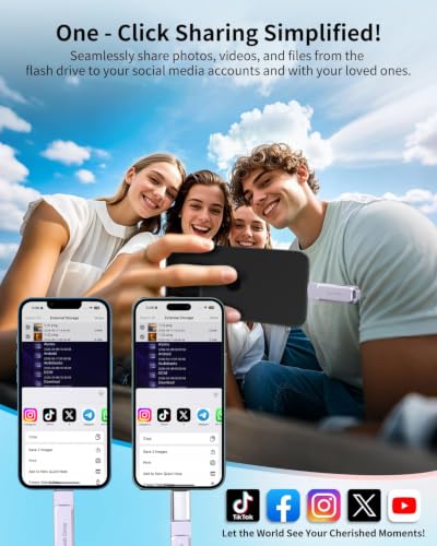 Mfi Certified 512Gb Flash Drive Photo Stick For Iphone, External Memory Photo Keeper Storage For Data Saver/Backup/Transfer Files/Picture/Video/Iphone/Ipad/Ios/Android/Pc (Gray)Available Space: ~484Gb