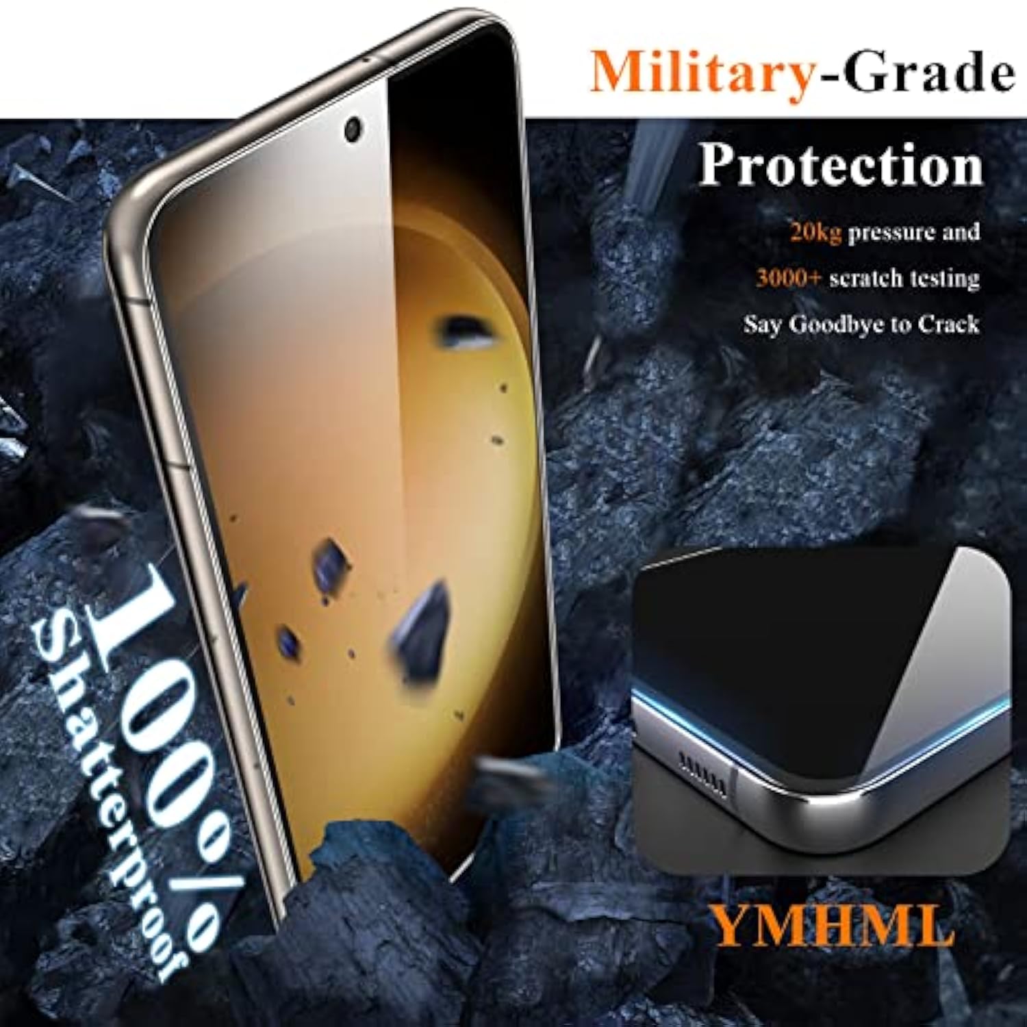 3 Pack Samsung Galaxy S23 Tempered Glass Screen and Camera Protector