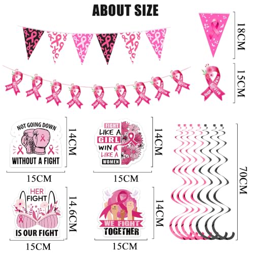 Breast Cancer Awareness Decorations, Pink Ribbon Balloons Black Pink
