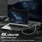 Usb-C 3.2 Gen 2X2 Cable - 10Ft, 20Gbps/100W Fast Charge, 4K 60Hz Video, Right Angle, Compatible With Macbook Pro, Ipad, Galaxy S22, Usb-C Monitors (Grey)