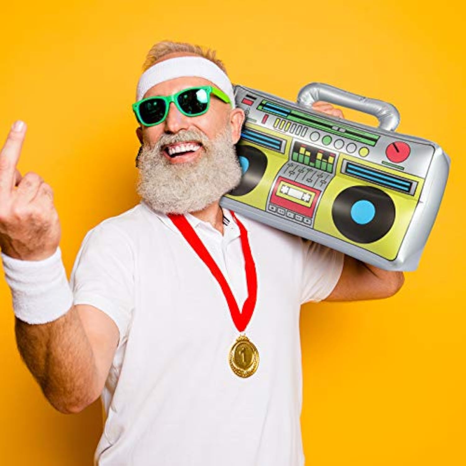 5 Pcs Inflatable Boombox Inflatable Radio Boombox 80S 90S Party Decorations 16.5 Inches For Rappers Hip Hop Theme Costume Disco Retro Theme Party Decorations Supplies