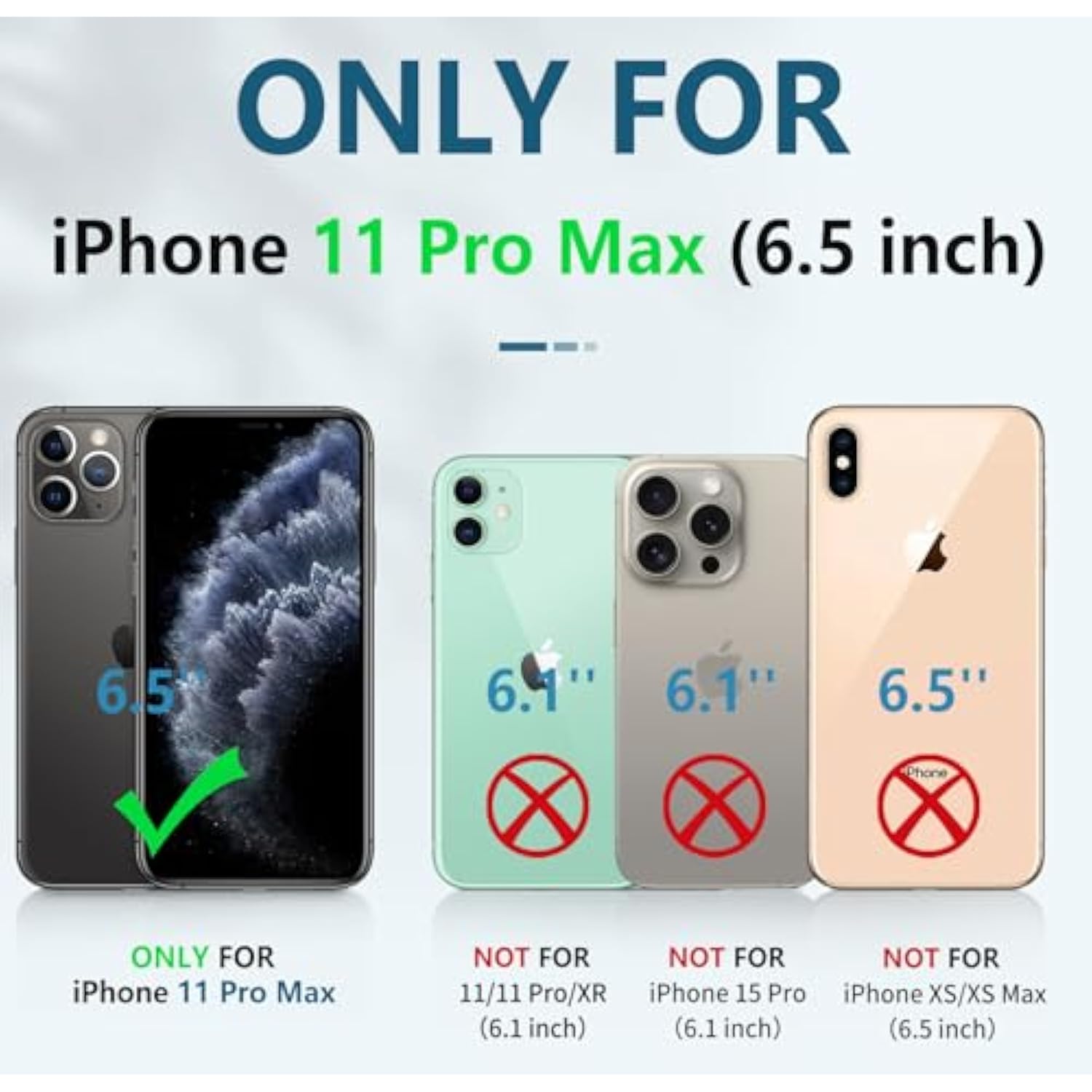 For Iphone 11 Pro-Max Case: Military Grade Drop & Shock Protection Cell Phone Cover With Kickstand & Slide | Rugged Protective Bumper Textured (Black)