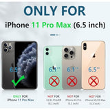 For Iphone 11 Pro-Max Case: Military Grade Drop & Shock Protection Cell Phone Cover With Kickstand & Slide | Rugged Protective Bumper Textured (Black)