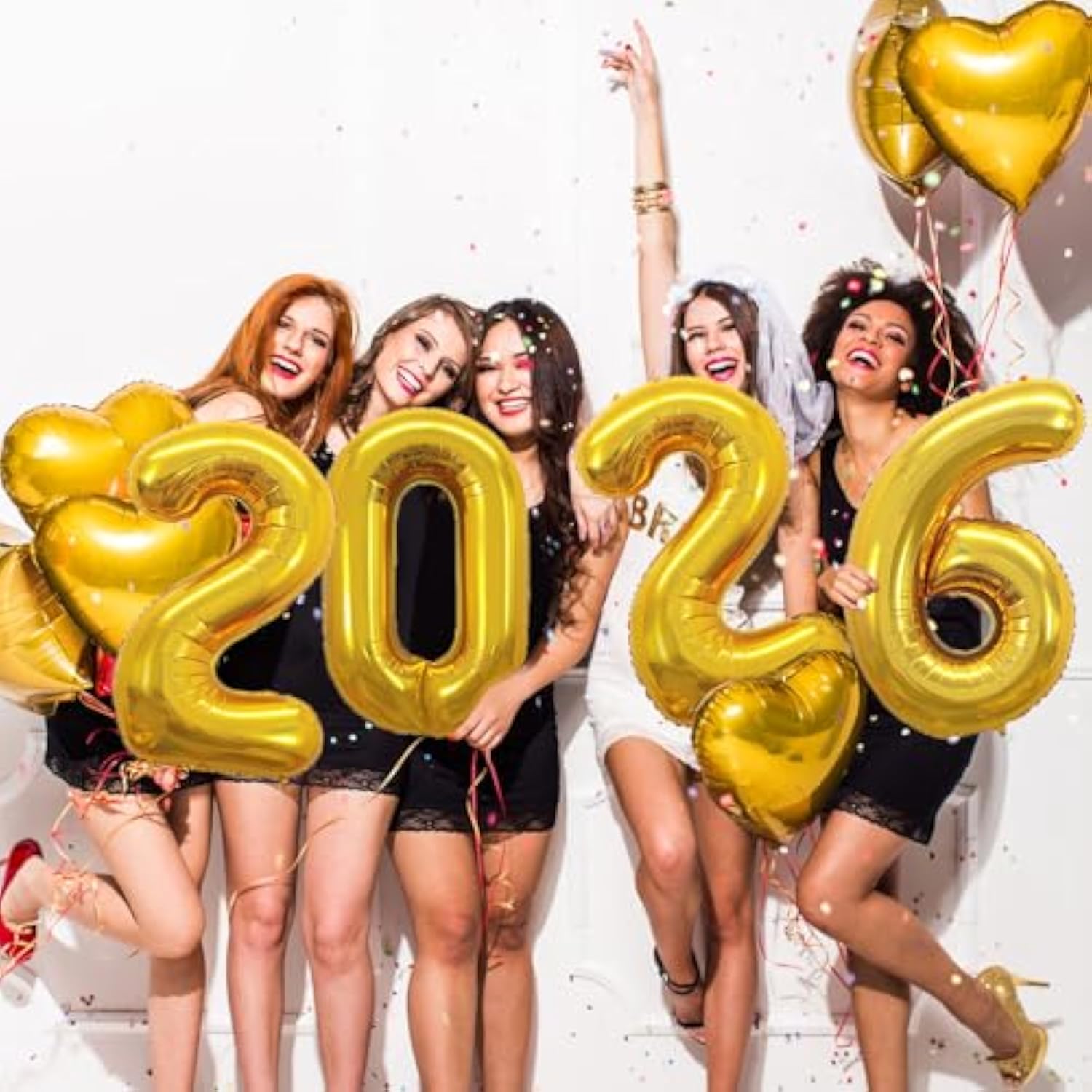 2025 Gold Foil Number Balloons – 42" Party Decor for New Year or Graduation Celebrations