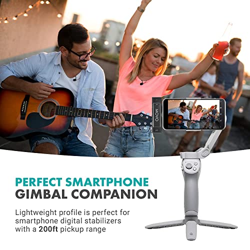 Edge-DI Wireless Lavalier for iPhone - Perfect Compact Lav Mic for Smartphone Gimbal Stabilizer - Great for Vlogging, Filming, Teachers, and More -