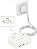 Cruise Power Strip 4 Outlets 4 USB Ports PD 20W Flat Plug White