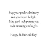 Happy St. Patrick'S Day Cards For Family & Business (Shamrocks & Stripes) Saint Patrick Bulk Greeting Card Set Pack Of 25 With Green Envelopes (5X7 Inch - A7) Office, Work, Employees & Clients Spd100
