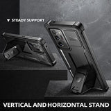 For Samsung Galaxy Note 20 Ultra 5G Case, [Built In Screen Protector And Kickstand] Heavy Duty Military Grade Protection Shockproof Protective Cover For Samsung Galaxy Note 20 Ultra Black
