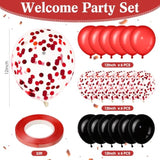 Red Welcome Home Decorations We Missed You So Much Banner Glitter Garland And Balloons Family Housewarming Party Supplies Military Army Welcome Back Party Decor