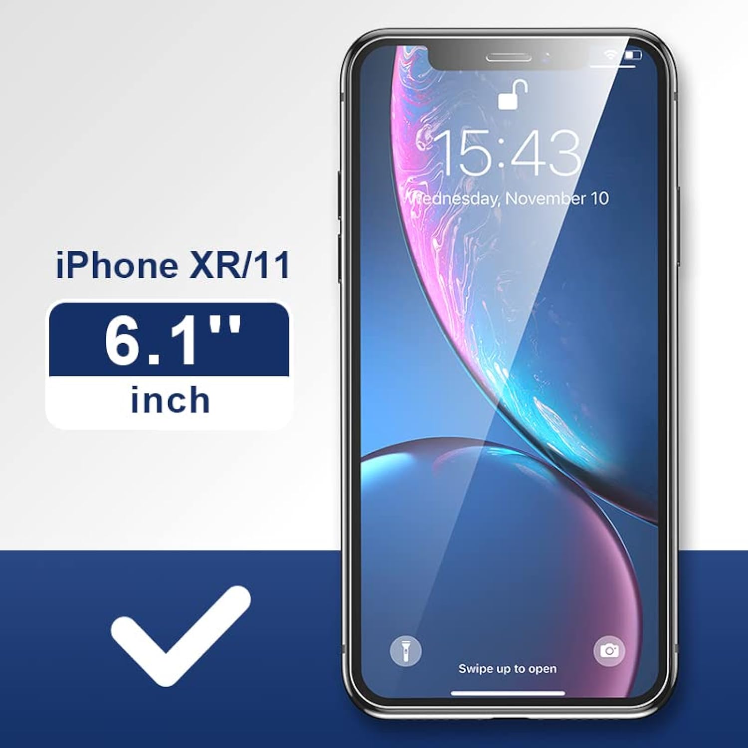 ImpactStrong Privacy Glass Screen Protector, 2 Pack for iPhone 11/XR [6.1 Inch], 9H Hardness, Tempered Glass, Anti-Scratch, Case Friendly, Fingerprint Resistant, Easy Install Kit