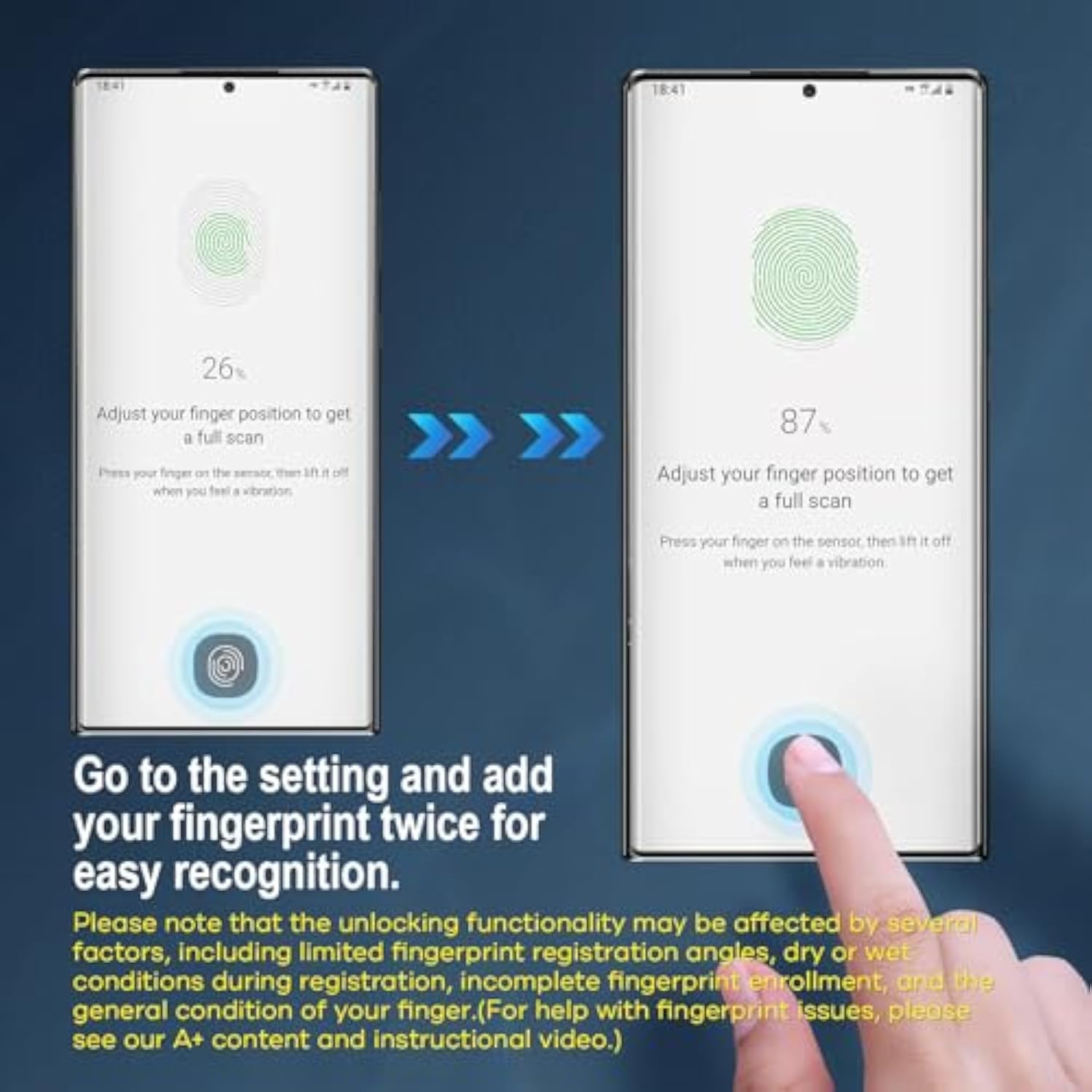 [Fingerprint Compatible][3-Pack] 3D Curved Tempered Glass For Samsung Galaxy S22 Ultra 5G Screen Protector, [Easy Installation With Alignment][Anti-Scratch][Case Friendly]