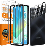 3 Pack Screen Protector For Samsung Galaxy A16 4G/5G + 3 Pack Camera Lens Protector, Ultra Hd Tempered Glass, 9H Hardness, Anti Scratch, Easy Installation - Case Friendly